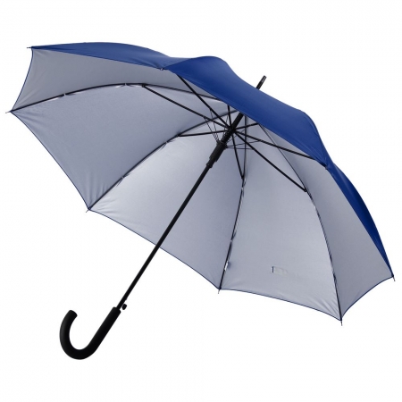 Зонт-трость Silverine, синий купить с нанесением логотипа оптом на заказ в интернет-магазине Санкт-Петербург