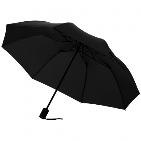Зонт складной Rain Spell, черный купить с нанесением логотипа оптом на заказ в интернет-магазине Санкт-Петербург