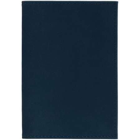Обложка для паспорта Nubuk, синяя купить с нанесением логотипа оптом на заказ в интернет-магазине Санкт-Петербург