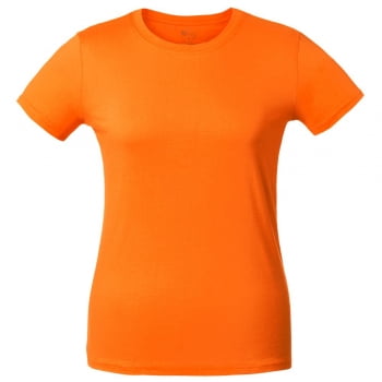 Футболка женская T-bolka Lady, оранжевая купить с нанесением логотипа оптом на заказ в интернет-магазине Санкт-Петербург
