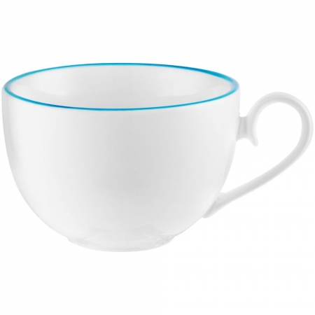 Чашка «С голубой каемочкой!» купить с нанесением логотипа оптом на заказ в интернет-магазине Санкт-Петербург