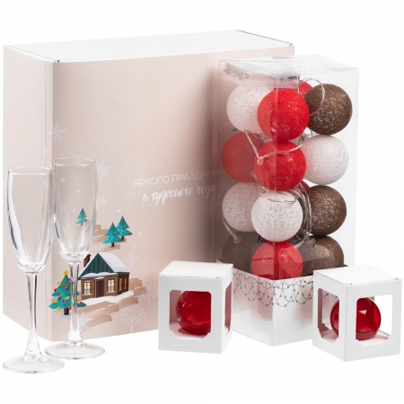 Набор Merry Moments для шампанского, красный купить с нанесением логотипа оптом на заказ в интернет-магазине Санкт-Петербург