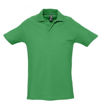 Рубашка поло мужская SPRING 210, ярко-зеленая купить с нанесением логотипа оптом на заказ в интернет-магазине Санкт-Петербург
