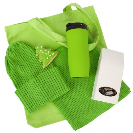 Набор Winter Safe, зеленый купить с нанесением логотипа оптом на заказ в интернет-магазине Санкт-Петербург
