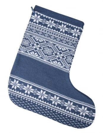 Новогодний носок «Скандик», синий (индиго) купить с нанесением логотипа оптом на заказ в интернет-магазине Санкт-Петербург