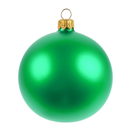 Елочный шар Gala Matt в коробке, зеленый, 8,5 см купить с нанесением логотипа оптом на заказ в интернет-магазине Санкт-Петербург