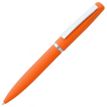 Ручка шариковая Bolt Soft Touch, оранжевая купить с нанесением логотипа оптом на заказ в интернет-магазине Санкт-Петербург