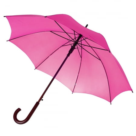 Зонт-трость Unit Standard, ярко-розовый (фуксия) купить с нанесением логотипа оптом на заказ в интернет-магазине Санкт-Петербург