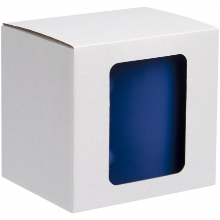 Коробка с окном для кружки Window, ver.2, белая купить с нанесением логотипа оптом на заказ в интернет-магазине Санкт-Петербург