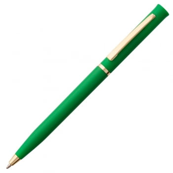Ручка шариковая Euro Gold, зеленая купить с нанесением логотипа оптом на заказ в интернет-магазине Санкт-Петербург