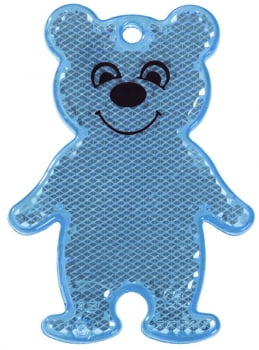 Пешеходный светоотражатель Bear, синий купить с нанесением логотипа оптом на заказ в интернет-магазине Санкт-Петербург