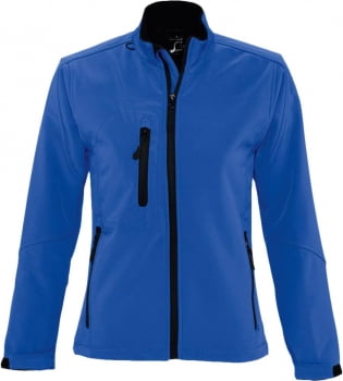 Куртка женская на молнии ROXY 340 ярко-синяя купить с нанесением логотипа оптом на заказ в интернет-магазине Санкт-Петербург