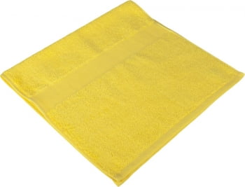 Полотенце махровое Small, желтое купить с нанесением логотипа оптом на заказ в интернет-магазине Санкт-Петербург
