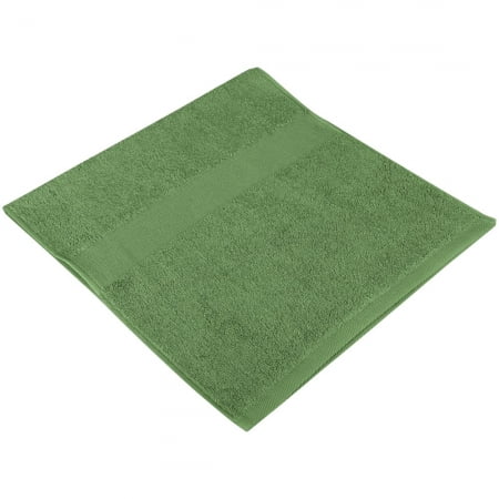 Полотенце Soft Me Small, зеленое купить с нанесением логотипа оптом на заказ в интернет-магазине Санкт-Петербург