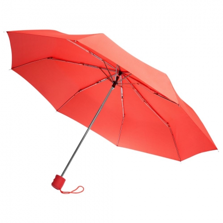 Зонт складной Basic, красный купить с нанесением логотипа оптом на заказ в интернет-магазине Санкт-Петербург