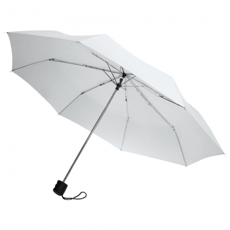 Зонт складной Basic, белый купить с нанесением логотипа оптом на заказ в интернет-магазине Санкт-Петербург