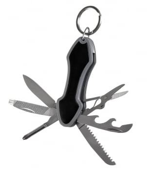 Нож карманный Arrow, серый с черным купить с нанесением логотипа оптом на заказ в интернет-магазине Санкт-Петербург