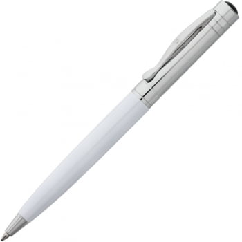 Ручка шариковая Promise, белая купить с нанесением логотипа оптом на заказ в интернет-магазине Санкт-Петербург