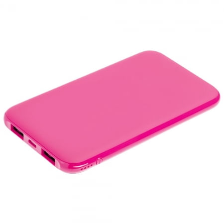 Внешний аккумулятор Uniscend Half Day Compact 5000 мAч, розовый купить с нанесением логотипа оптом на заказ в интернет-магазине Санкт-Петербург