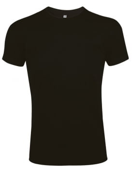 Футболка мужская приталенная IMPERIAL FIT 190, черная купить с нанесением логотипа оптом на заказ в интернет-магазине Санкт-Петербург