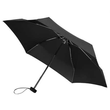 Зонт складной Five, черный купить с нанесением логотипа оптом на заказ в интернет-магазине Санкт-Петербург