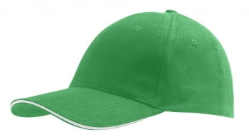 Бейсболка BUFFALO, ярко-зеленая с белым купить с нанесением логотипа оптом на заказ в интернет-магазине Санкт-Петербург
