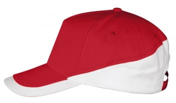 Бейсболка BOOSTER, красная с белым купить с нанесением логотипа оптом на заказ в интернет-магазине Санкт-Петербург