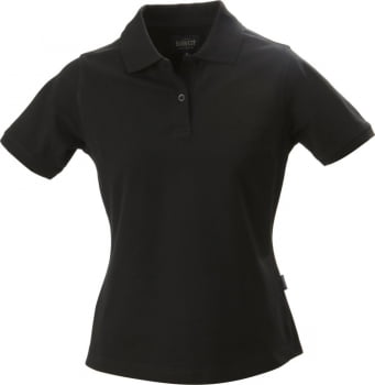Рубашка поло стретч женская ALBATROSS, черная купить с нанесением логотипа оптом на заказ в интернет-магазине Санкт-Петербург