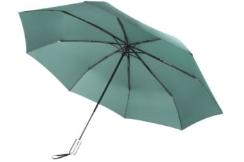 Зонт складной Unit Fiber, зеленый купить с нанесением логотипа оптом на заказ в интернет-магазине Санкт-Петербург
