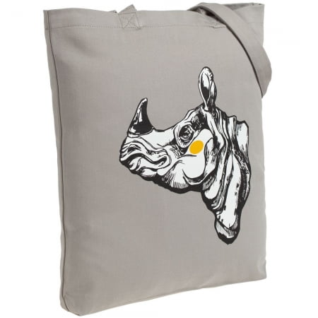 Холщовая сумка NosoRock, серая купить с нанесением логотипа оптом на заказ в интернет-магазине Санкт-Петербург