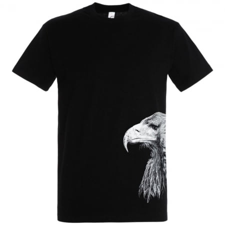 Футболка Like an Eagle, черная купить с нанесением логотипа оптом на заказ в интернет-магазине Санкт-Петербург