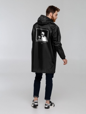 Дождевик с карманами «Леон», черный купить с нанесением логотипа оптом на заказ в интернет-магазине Санкт-Петербург
