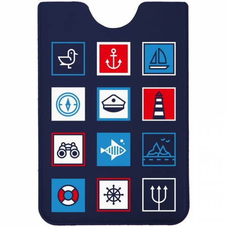 Чехол для карточки Industry, морской купить с нанесением логотипа оптом на заказ в интернет-магазине Санкт-Петербург