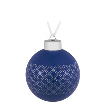 Елочный шар Queen, 8 см, синий купить с нанесением логотипа оптом на заказ в интернет-магазине Санкт-Петербург