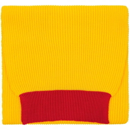 Шарф Snappy, желтый с красным купить с нанесением логотипа оптом на заказ в интернет-магазине Санкт-Петербург