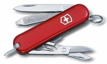 Нож-брелок Signature 58, красный купить с нанесением логотипа оптом на заказ в интернет-магазине Санкт-Петербург