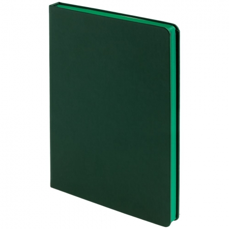 Ежедневник Shall, недатированный, зеленый, с белой бумагой купить с нанесением логотипа оптом на заказ в интернет-магазине Санкт-Петербург
