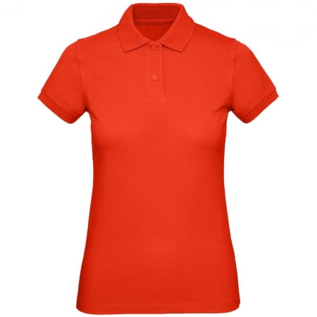 Рубашка поло женская Inspire, красная купить с нанесением логотипа оптом на заказ в интернет-магазине Санкт-Петербург