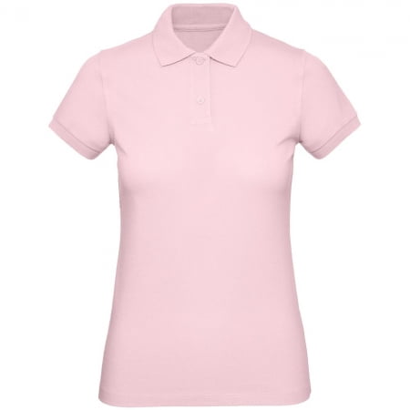 Рубашка поло женская Inspire, розовая купить с нанесением логотипа оптом на заказ в интернет-магазине Санкт-Петербург