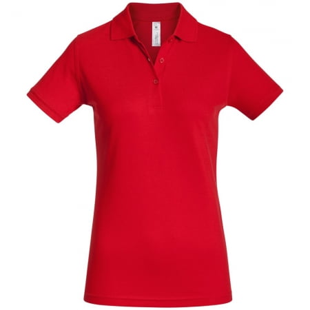 Рубашка поло женская Safran Timeless красная купить с нанесением логотипа оптом на заказ в интернет-магазине Санкт-Петербург