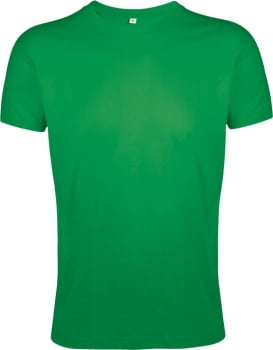 Футболка мужская приталенная REGENT FIT 150, ярко-зеленая купить с нанесением логотипа оптом на заказ в интернет-магазине Санкт-Петербург