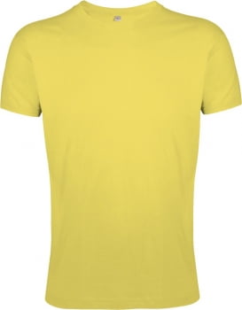 Футболка мужская приталенная REGENT FIT 150, желтая (горчичная) купить с нанесением логотипа оптом на заказ в интернет-магазине Санкт-Петербург