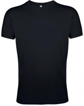 Футболка мужская приталенная REGENT FIT 150, черная купить с нанесением логотипа оптом на заказ в интернет-магазине Санкт-Петербург