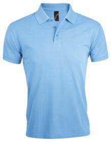 Рубашка поло мужская PRIME MEN 200 голубая купить оптом с нанесение логотипа в Санкт-Петербурге