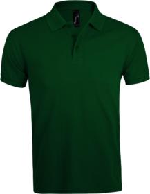 Рубашка поло мужская PRIME MEN 200 темно-зеленая купить оптом с нанесение логотипа в Санкт-Петербурге