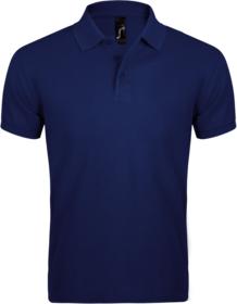 Рубашка поло мужская PRIME MEN 200 темно-синяя купить оптом с нанесение логотипа в Санкт-Петербурге