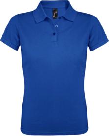Рубашка поло женская PRIME WOMEN 200 ярко-синяя купить оптом с нанесение логотипа в Санкт-Петербурге