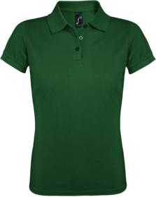 Рубашка поло женская PRIME WOMEN 200 темно-зеленая купить оптом с нанесение логотипа в Санкт-Петербурге