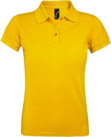 Рубашка поло женская PRIME WOMEN 200 желтая купить оптом с нанесение логотипа в Санкт-Петербурге