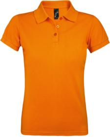 Рубашка поло женская PRIME WOMEN 200 оранжевая купить оптом с нанесение логотипа в Санкт-Петербурге